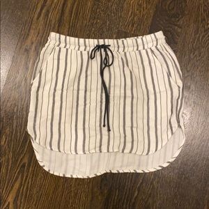 Grey & White Stripped Skirt